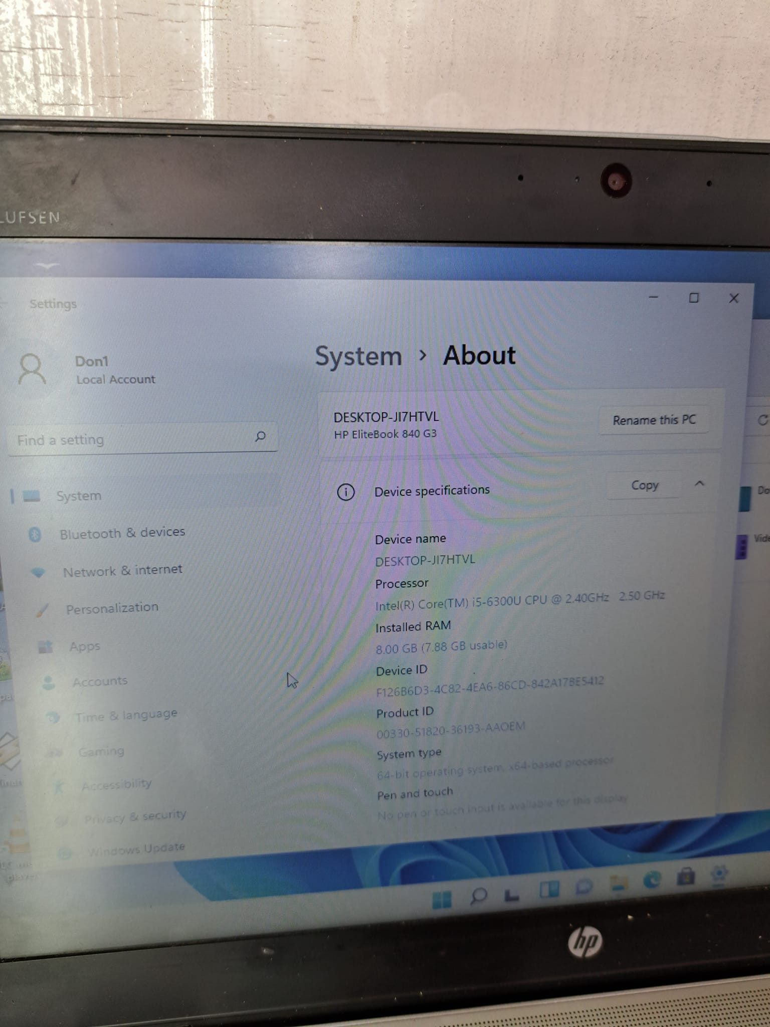 Hp Elitebook 840 G3 core i5